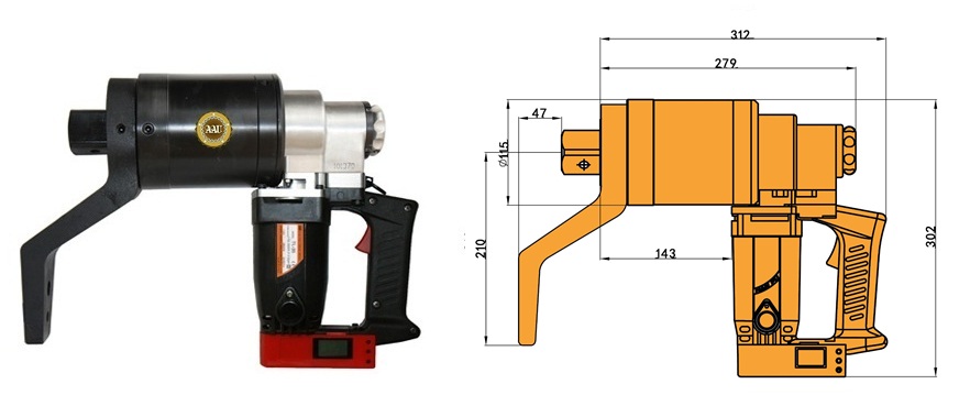 súng siết bulong bằng điện HANPU 2000-6000 N.m
